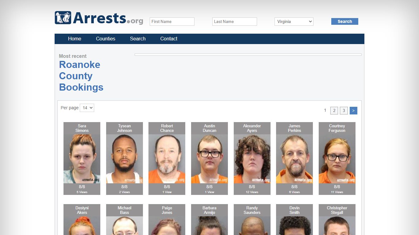 Roanoke County Arrests and Inmate Search